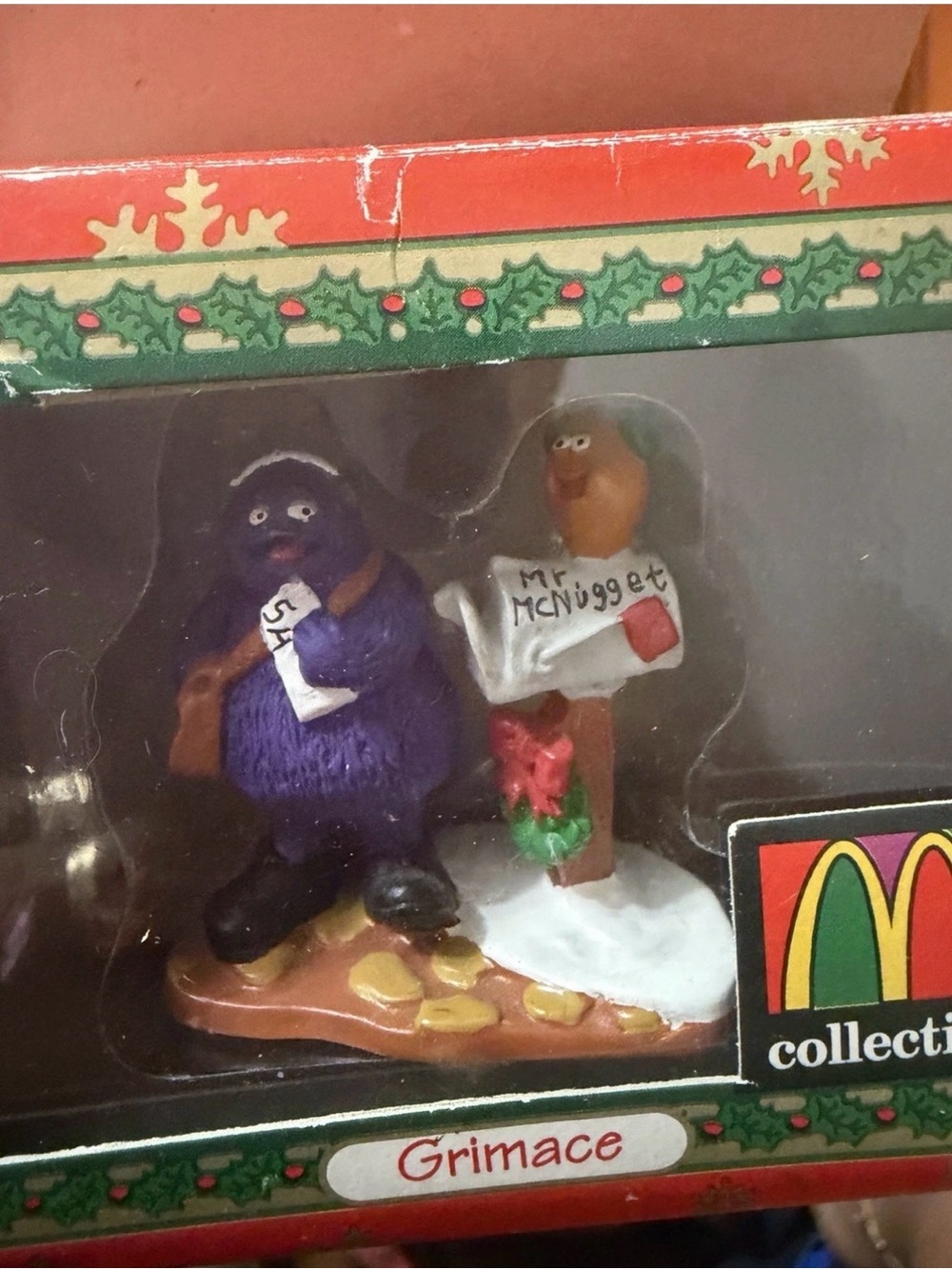 Extremely Rare 1997 Vintage McDonald's Grimace And Nugget Christmas Figurine